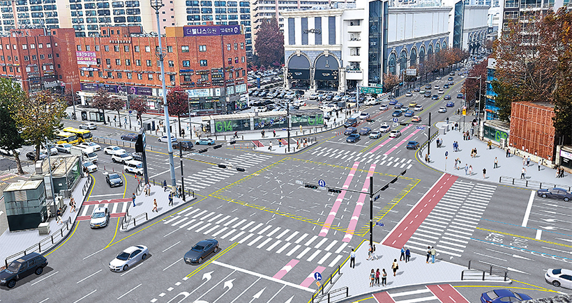 고속터미널 사거리 횡단보도