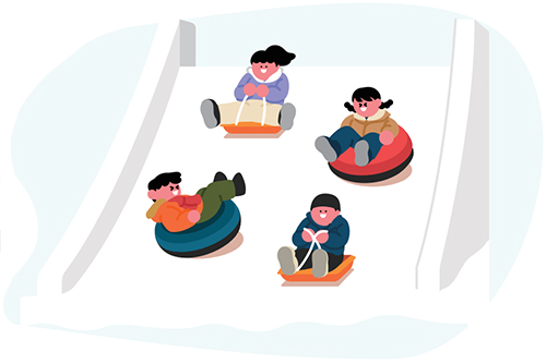 눈썰매 일러스트