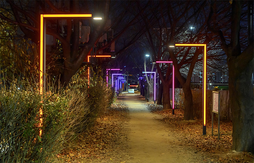 안양천 산책로 야간경관