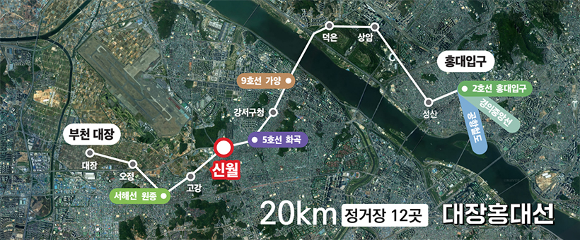 대장홍대선 노선도