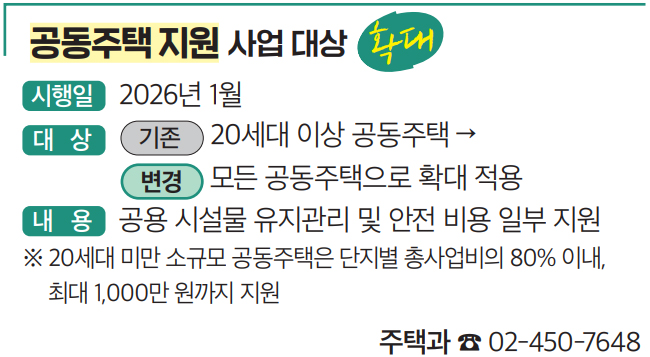 공동주택 지원 사업 대상