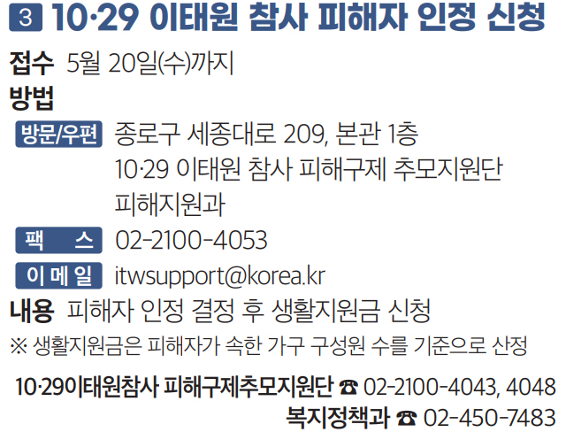 3 10·29 이태원 참사 피해자 인정 신청