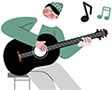 기타연주 일러스트