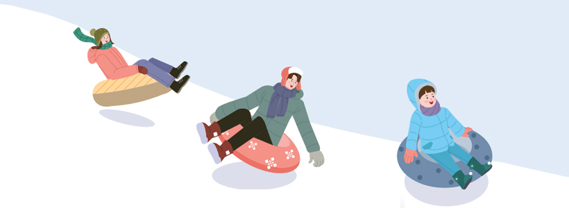 눈썰매 일러스트