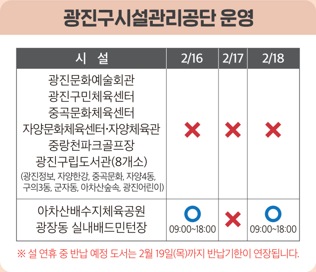 광진구시설관리공단 운영