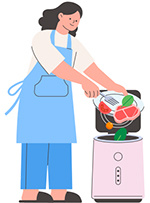 가정용 음식물류폐기물 소형감량기 일러스트