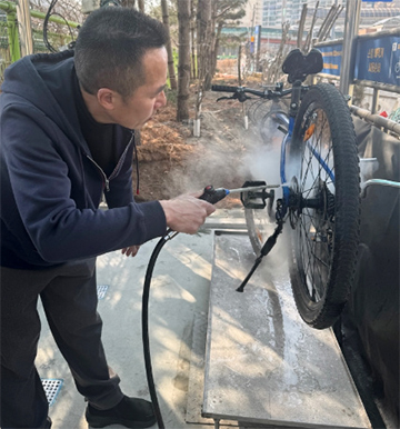 자전거 스팀 세척장