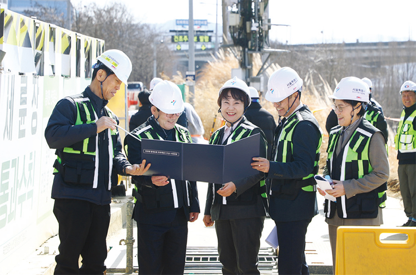 탄천변 동측도로 구조개선사업(1구간) 건설 공사 현장방문