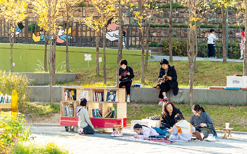 성북천 팝업 야외도서관