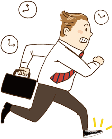 출근길 일러스트