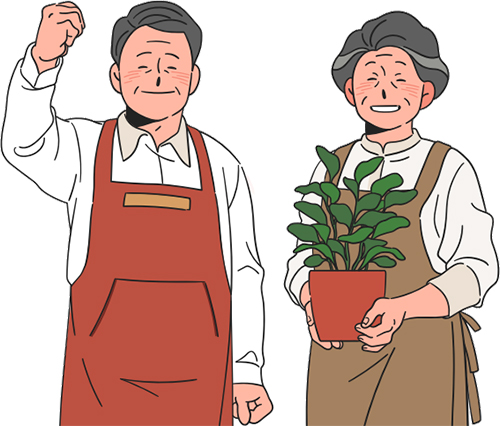 어르신 일러스트
