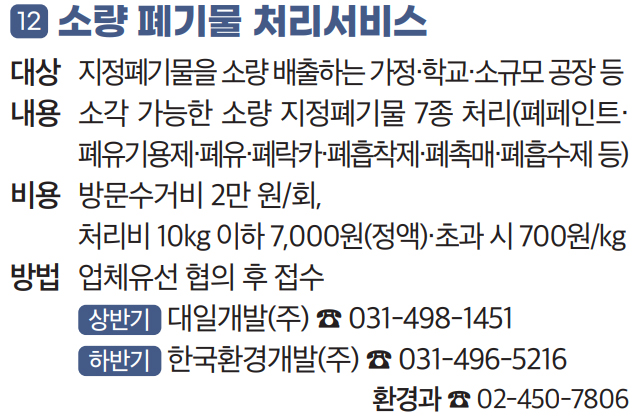 12 소량 폐기물 처리서비스