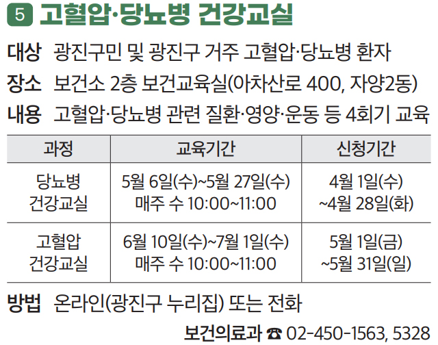 5 고혈압·당뇨병 건강교실