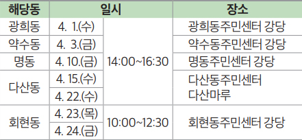 검사 일정 안내