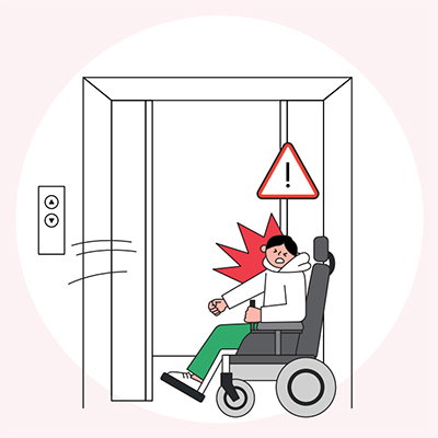 장애인 전동보조기기 일러스트