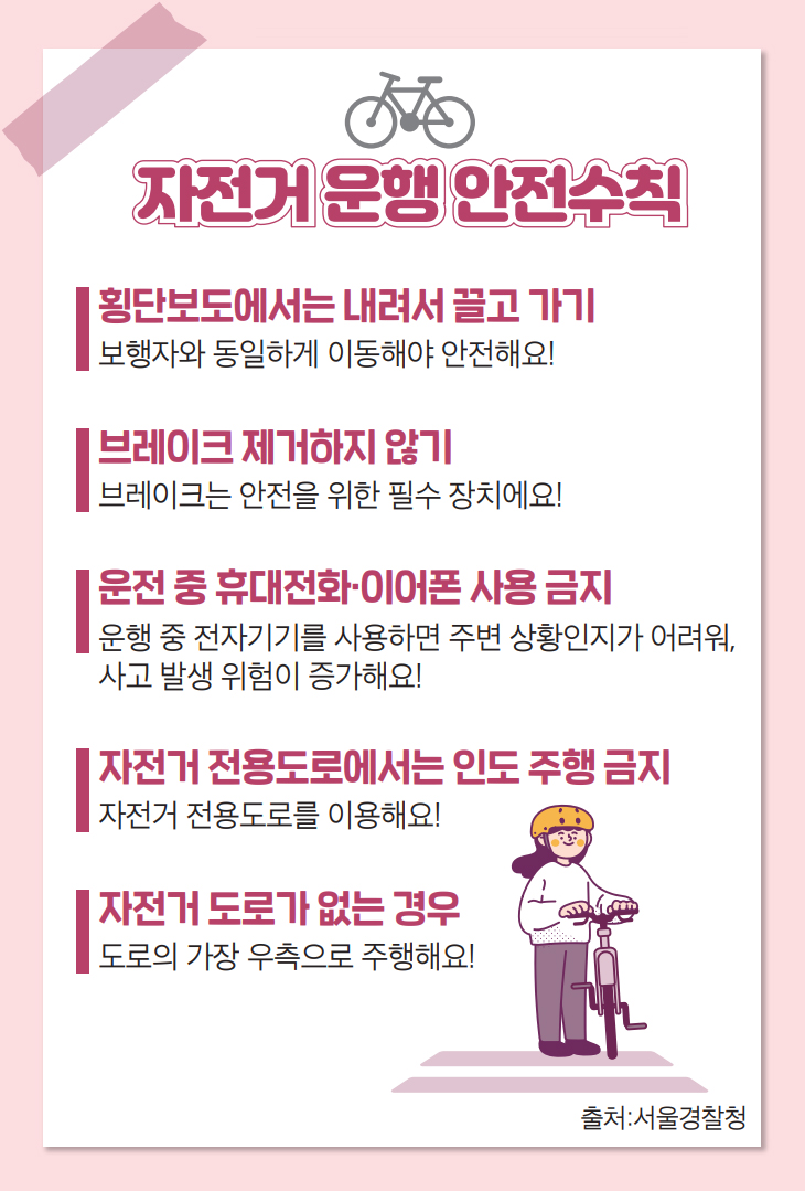 자전거 운행 안전수칙