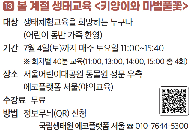 13 봄 계절 생태교육 〈키양이와 마법풀꽃〉