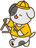 트라이앵글 치는 강아지 일러스트