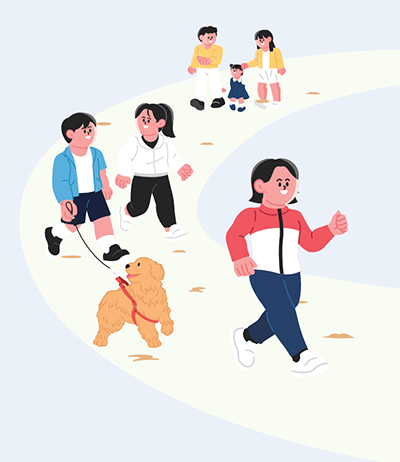 걷기 일러스트