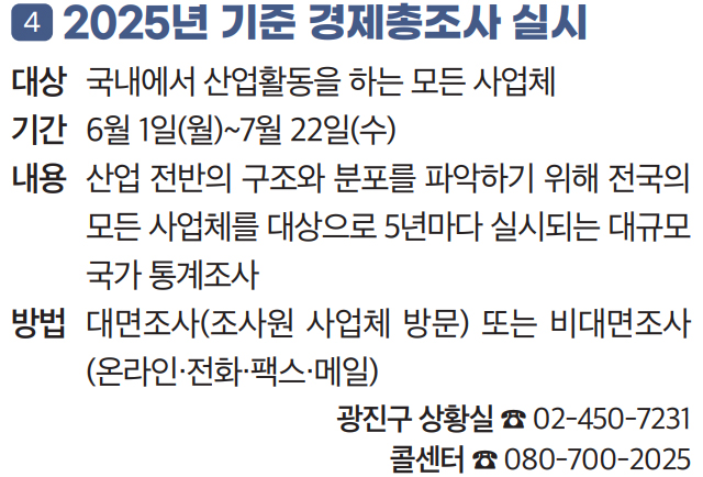 4 2025년 기준 경제총조사 실시