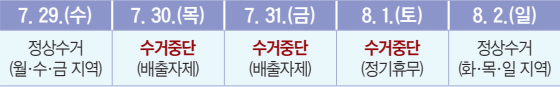 쓰레기 배출 안내