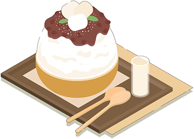 팥빙수 일러스트