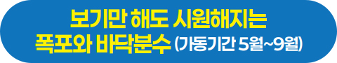 보기만 해도 시원해지는 폭포와 바닥분수 (가동기간 5월~9월)