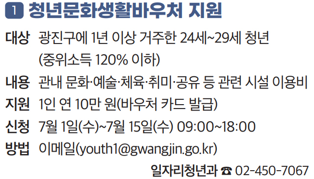 1. 청년문화생활바우처 지원