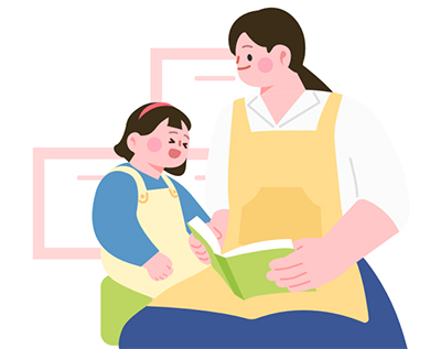 아이돌봄사 일러스트