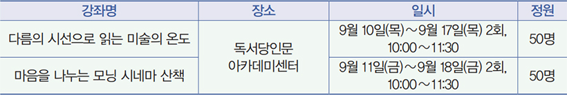 강좌 안내