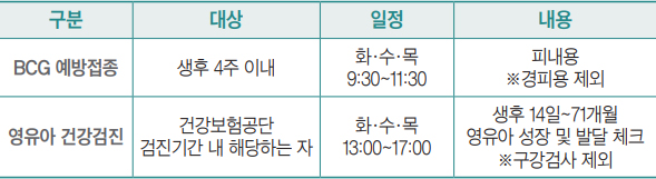 예방접종 안내