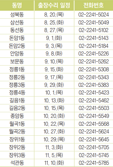 동별 출장수리 안내