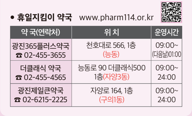 추석 연휴 응급의료 안내 - 휴일지킴이 약국