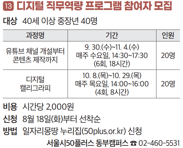 13. 디지털 직무역량 프로그램 참여자 모집
