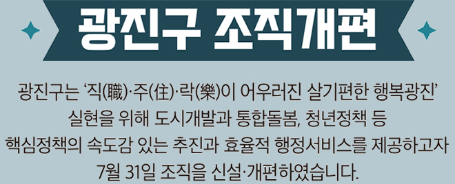 광진구 조직개편