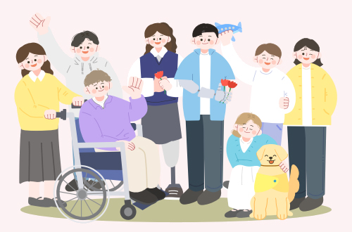 발달장애인 평생학습 연합박람회 일러스트