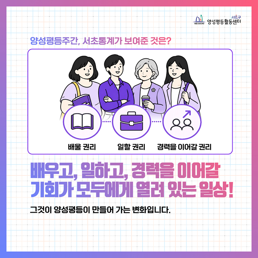 양성평등주간, 서초통계가 보여준 것은?