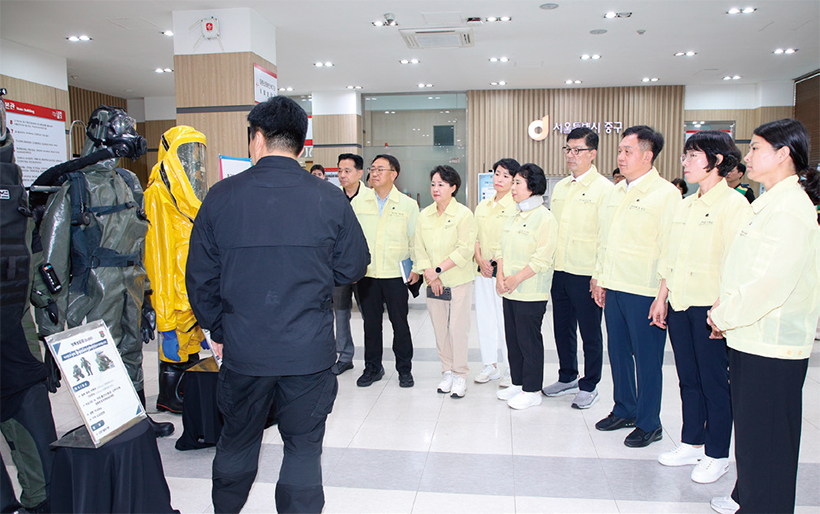 을지연습 상황실 격려 방문