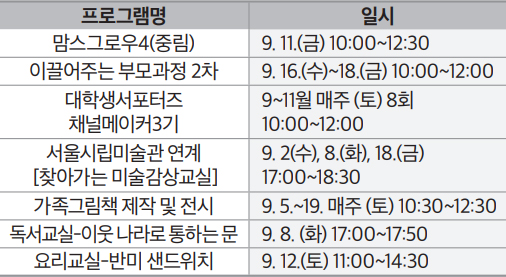 프로그램 안내