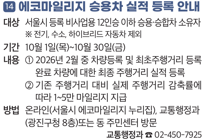 14. 에코마일리지 승용차 실적 등록 안내
