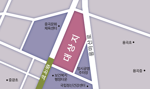 중곡3동 29-5번지 일대 위치도