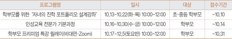 프로그램 안내